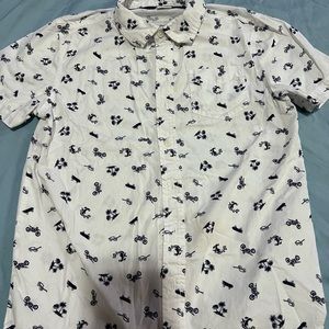 Boys printed button down shirt
